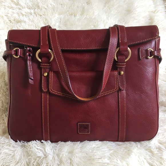 Dooney & Bourke Handbags - Dooney & Bourke Florentine Smith Bag in Bordeaux
